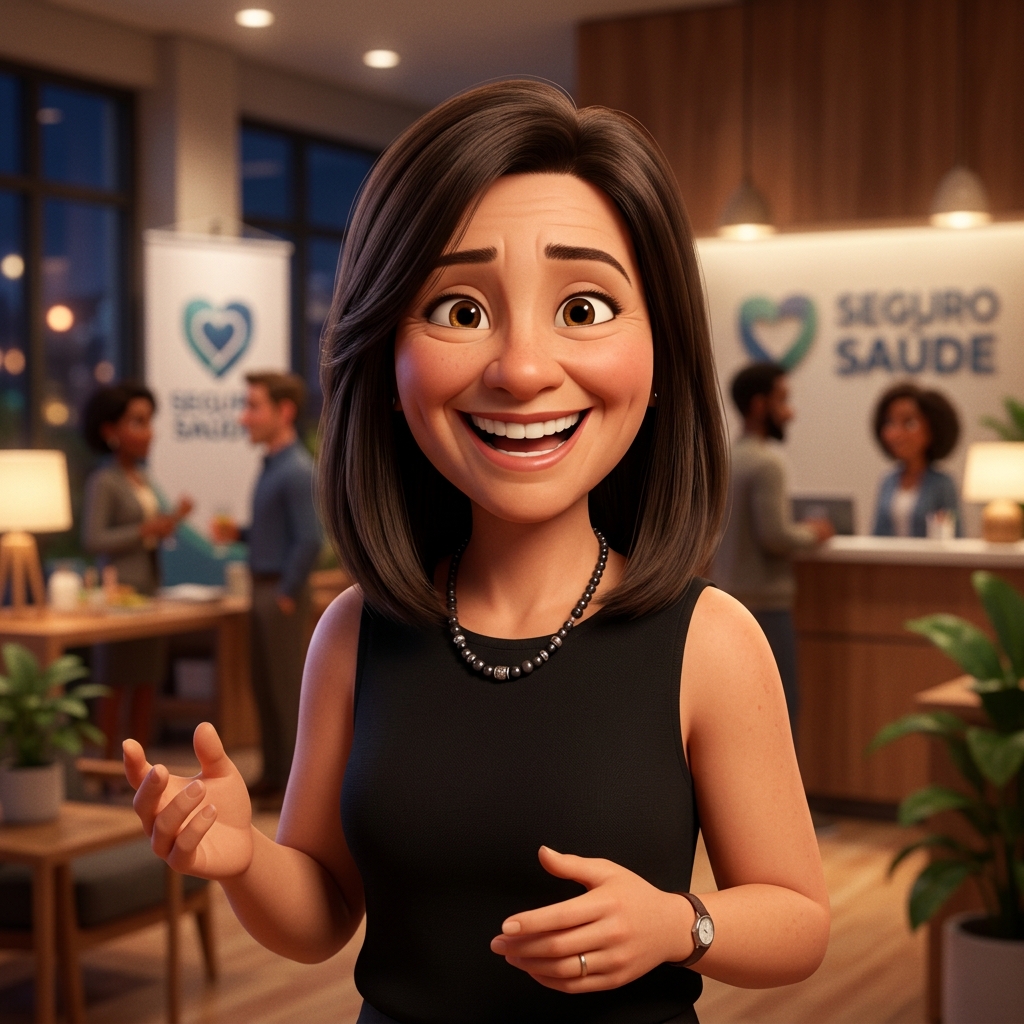 Caricatura 3D de Sônia, co-fundadora da Conplan